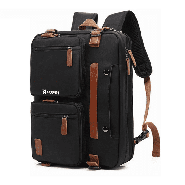 Mochila Maletín Bloosom Bolso Mensajero 3 En 1 Para Laptop De 17.3in Negro