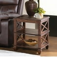 thumbnail image 3 of Alaterre Furniture Stockbridge 21" Square Wood End Table with Two Shelves, 3 of 6