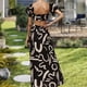 thumbnail image 5 of Mujeres Crop Top + Faldas Sin espalda Impreso Sexy Maxi Falda Conjunto Casual Holiday Mujer FLhrweasw Nuevo, 5 of 7