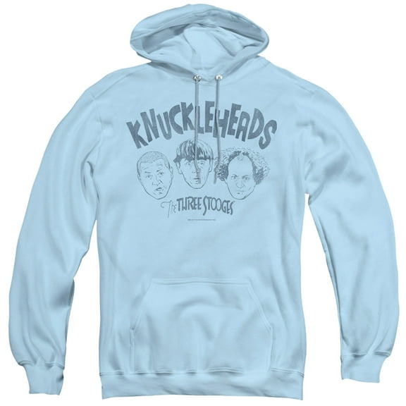 Three Stooges Knuckleheads Adult Pullover Hoodie Sweatshirt Light Blue