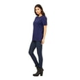 thumbnail image 3 of Emmalise Women's Round Neck Short Sleeve Tru-Fit Tee Shirt, Navy, 3X-Large, 3 of 4