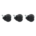 thumbnail image 3 of 50mm Office Chair Roller Wheels - Set of 10 - Black, 3 of 8
