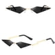 thumbnail image 5 of Gafas de sol sin montura de moda, creativas, decorativas, para fiestas, fotos callejeras, para hombre y mujer (C06, montura dorada, negro y gris), 5 of 8