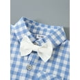 thumbnail image 6 of Toddler Boys Formal Outfits Suits Baby Party Plaid Clothes Set Shorts Suspender Pants 12 Months-5T, 6 of 9