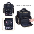 thumbnail image 3 of TANPADUAJI Nail Polish Organizer Holds 80 Bottles (15ml - 0.5 fl.oz)and a Nail Lamp , Nail Bag Organizer Case with 2 Removable Bags and Manicure Tools Storage Sections,Black, 3 of 6