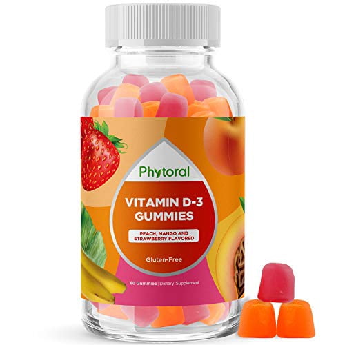 Vitamin D Gummies for Adults Pure Vitamin D3 2000IU Immune Support