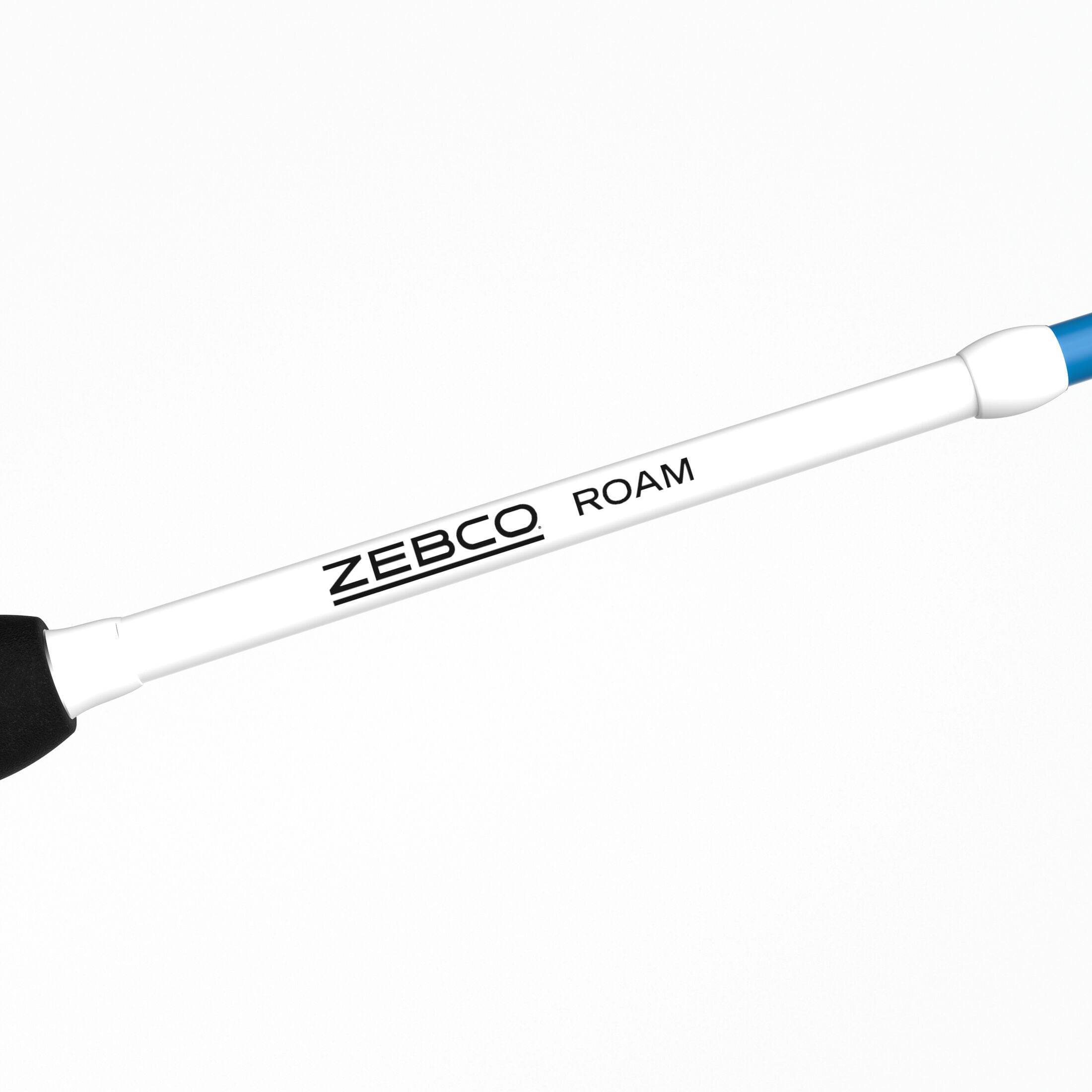 Zebco Roam Baitcast Reel and Fishing Rod Combo, 6-Foot 6-Inch Rod, Size 100 Reel, Right-Hand Retrieve, Blue