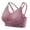 Purple, variant on Wireless Bras for Women Comfy Push up Support Criss Cross Lace Workout Bralettes Full Coverage Yoga Bras