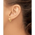 thumbnail image 3 of 10K Yellow Gold Oval Hinged Hoop Earrings (Width 3) (Length 7) - Jbsp, 3 of 5