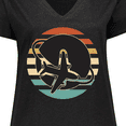 thumbnail image 4 of Inktastic Airplane Trip Vintage Travel Women's Plus Size V-Neck T-Shirt, 4 of 5
