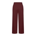 thumbnail image 6 of Women Wide Leg Pants With Pockets High Waist Stretch Casual Fashion Yoga Pants Sweatpant Comfy Loose Trousers, 6 of 6