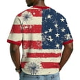 thumbnail image 3 of Mens Independence Day Shirt Patriotic 250 Anniversary Usa Shirts Waffle V Neck American Flag T Shirts Short Sleeve Loose 1776 - 2026 Tees Royal Blue M, 3 of 3