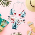 thumbnail image 6 of Eiffel Tower Valentine's Day Women's Bikini Set with Detachable Sponge and Adjustable Strap, Two-Pack, Ideal for Swimming Suit Beach Vacation!, 6 of 6