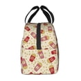 thumbnail image 2 of Lsque Cartoon Popcorn Pattern Lunch Bag Women/Men Insulated Lunch Box,Small Leakproof Cooler Food Lunch Containers Reusable High Capacity Lunch Tote Bags, 2 of 6