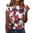 thumbnail image 2 of Hazbin Hotel Moda Casual Mujer Impreso Cuello Redondo Manga Corta Camiseta Top Blanco/XL, 2 of 5