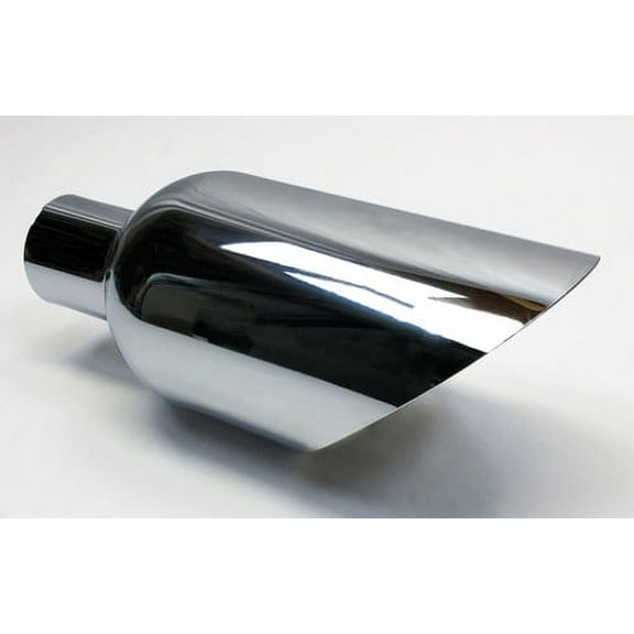 Wesdon Automotive Dual Slant Polished 304 Stainless Steel Exhaust Tip, 6 x 12 Inch, 2.5 Inch Inlet