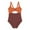 Dark Brown, variant on FJUCHAI 2-12Y Big Girls Jumpsuit Swimsuit Bikini Kids Spaghetti Straps Swimwear Youth Quick Dry One-Piece Bathing Suit