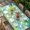 Green, variant on Easter Table Cloths for 4 Foot Rectangle Tables, Spring Rabbits Silhouette Rainbow Ombre Art Patio Waterproof Elastic Fitted Tablecloths, Washable Rectangular Table Cover for Camping
