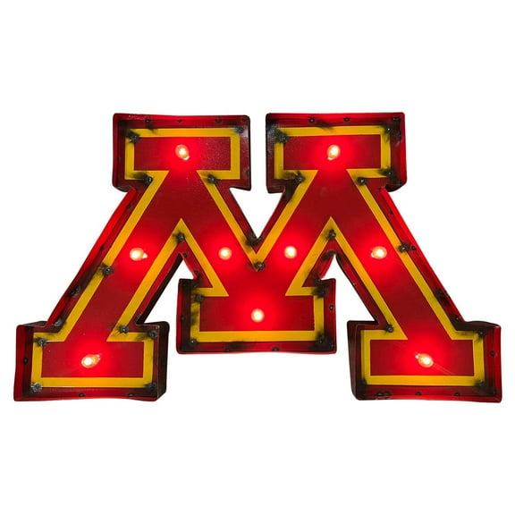 The University of Minnesota Gofer Illuminated Recycled Metal Wall Decor