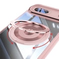 thumbnail image 4 of for Google Pixel 8a Back Case with Lens Protector, Slim TPU Frame Rotating Ring Bracket Magnetic PC Clear Back Anti-Scratch Anti-fingerprint Phone Case for Google Pixel 8a, Pink, 4 of 7