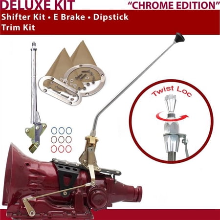 American Shifter C4 Shifter Kit Chrome 16 in. E Brake Trim Kit Dipstick for F7695