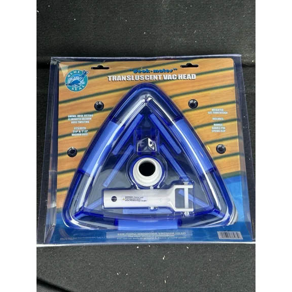 Blue Seal Premium Translucent Weighted Pool Vac Head, Sealed!