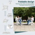 thumbnail image 3 of KINGYES Folding Adirondack Rocker Chair Set of 2 W/ Footrest & Dual Cup Holders, HDPE Outdoor Patio Rocking Chair, White, 3 of 6