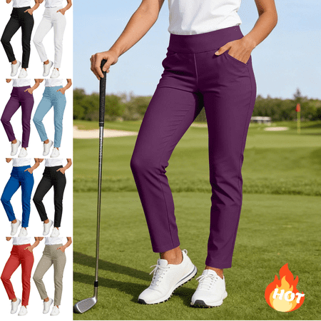Mifsaly Golf Pants Women High Waisted Straight Leg Stretchy Yoga Pants with Pockets Comfortable Office Casual Summer Clothes 2026