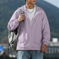 thumbnail image 5 of Men's UPF 50+ Sun Protection Hooded Jacket, Lightweight Quick Dry Loose Fit Outdoor Windbreaker, Unisex Casual Summer Thin Coat Pink, 5 of 6