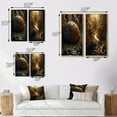 thumbnail image 4 of Designart "Unraveling the Gold Labyrinth Mystery Unveiled III" Abstract Landscape Wall Art Set Of 2 - Modern Gold Gallery Wall Set For Home Decor, 4 of 6