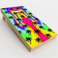 thumbnail image 2 of It's A Skin Vinyl Wrap Skins Decal for Cornhole Game Board Rainbow Palm Tree, 2 of 3