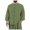 Green, variant on Men's Seven Quarter Sleeve Cotton Linen Top Button Cardigan Placket Men's Light Casual Sports Shirt
