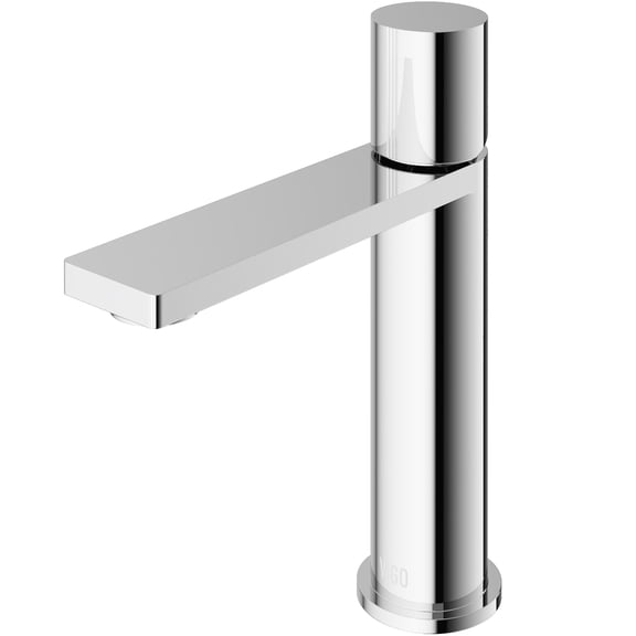 Open Box VIGO Halsey Single Handle Single-Hole Bathroom Faucet in Chrome