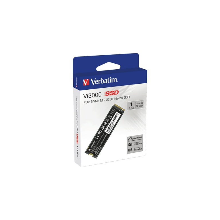 【新品/未開封】VERBATIM Vi3000 NVME M.2 SSD 1TB Verbatim 1TB Vi3000 PCIe NVMe M.2 2280 Internal SSD - Walmart.com