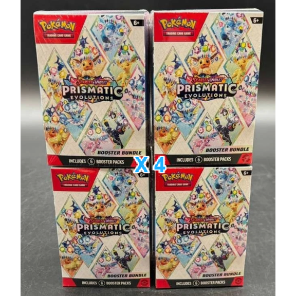 Pokemon TCG: Scarlet & Violet - Prismatic Evolutions Booster Bundle! (x4)