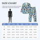 thumbnail image 4 of Fotbe Multicolored Butterflies Pijama de Hombre con Estampado de Manga Larga, Conjunto de 2 Piezas, Ropa de Dormir Suave y Cómoda con Bolsillos-Large, 4 of 7