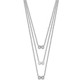 thumbnail image 2 of Sterling Silver Rhod-plated 3-Strand CZ Infinity w/2in ext. Necklace Q-QG5130-16, 2 of 3