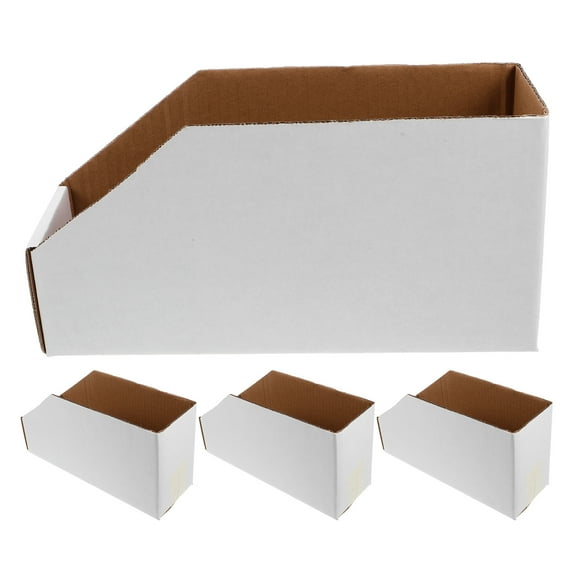 RENACLIPY White Cardboard Storage Shelves Multilayer Design 4 Pieces Home Organization and Storage Solution
