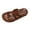 Brown, variant on Slide Sandals for Women Flat Double Buckle Straps Open Toe Thick Sole Leather Beach Summer Sandals Brown