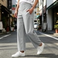 thumbnail image 6 of Costeam Womens Quick Dry Curved Barrel Casual Pants Dual Side Deep Hand Pockets Drawstring Elastic High Waist Loose Fit Cropped Length Athletic Harem Trousers, 6 of 8