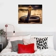 thumbnail image 4 of JEUXUS Wall Art Cobra Snake Canvas prints Photography Poster Printing Living room Bedroom Pictures Wall Decoration  16x12in, 4 of 4