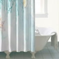thumbnail image 3 of Coastal Shell Pattern Shower Curtain 72x84in, Waterproof Chun Yafang Polyester, Mold Resistant, Includes 12 Plastic Hooks, Suitable for Nautical Bathroom or Beach Decor, 3 of 5