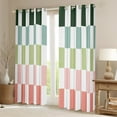thumbnail image 2 of Castle Fairy Minimalist Rectangle Curtains Pack of 2 (42x84 Each) for Teens,Plaid Lattice Curtains Blackout,Geometric Theme Bedroom Curtains,Ultra Soft Home Decor, 2 of 6