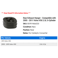 thumbnail image 2 of Rear Exhaust Hanger - Compatible with 2005 - 2011 Volvo V50 2.5L 5-Cylinder 2006 2007 2008 2009 2010, 2 of 2