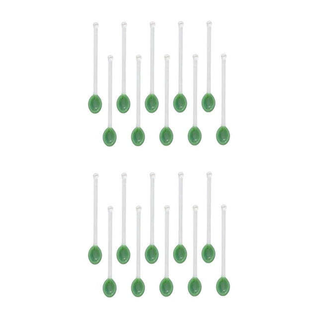 Toystoory 10x Cucharillas de vidrio Cuchara agitadora apta para lavavajillas para agitar la barra de café Type5