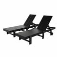 thumbnail image 4 of Modern Poly Reclining Chaise Lounge With Wheels (Set Of 2), Black, 4 of 4