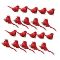 thumbnail image 4 of Adornos artificiales de pájaro rojo para , decorativos con clip, simulación realista de pájaro rojo, para jardineras de patio interior., 4 of 8