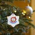 thumbnail image 7 of 3drose, Orange Life Buoy Ring, Rope, Anchor, Blue Text Lifeguard on White, 3 inch Snowflake Porcelain Ornament, 7 of 7