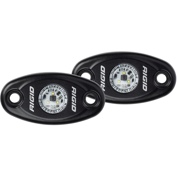 Rigid Industries A-Series Light - Black - High Strength - Amber - Set of 2
