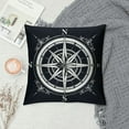 thumbnail image 2 of COMIO Ocean Theme Blue Pillow Covers ,with Compass Pattern Coastal Sailing Cushion Covers Nautical Beach Decorative Pillowcases for Sofa/Couch, 2 of 5
